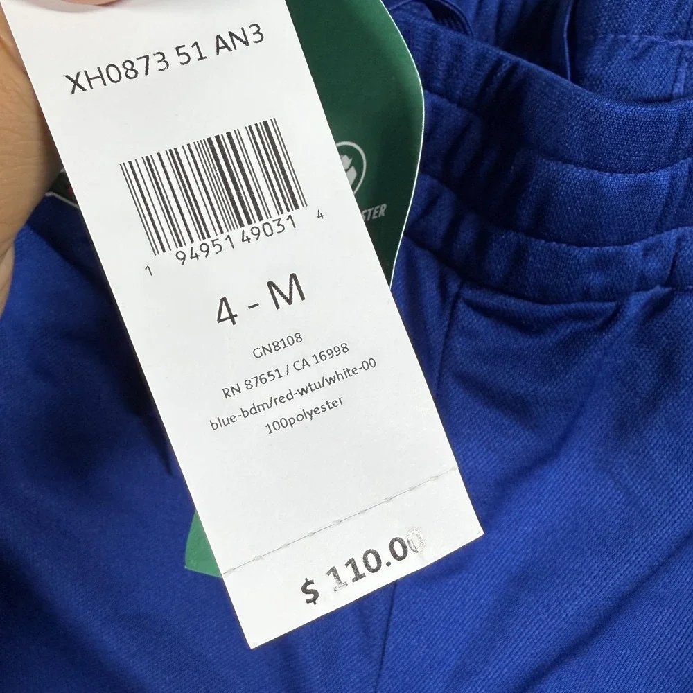 Lacoste Sweatpants Mens M Blue Red Taped Logo Side Stripe Athletic Track Pants